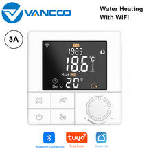 Vancoo-termostato inteligente de calefacción de suelo y agua, controlador de temperatura, termorregulador, funciona con Alaxe, Tuya, WIFI, 3A 2024 - compra barato