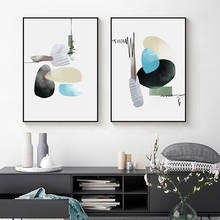 Blue Black Gold Abstract Color Poster Nordic Canvas Print Wall Art Painting Modern Picture for Living Room Home Decoration 5-09 2024 - buy cheap