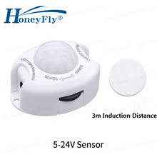 HoneyFly-Interruptor de Sensor de movimiento, dispositivo de 30 sec-10 min, retardo de tiempo, DC5-24V ajustable, Sensor de luz infrarroja, encendido/apagado automático, 3-5m 2024 - compra barato