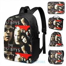 Impressão gráfica engraçada vampiro juventude carga usb mochila homens sacos de escola saco de viagem bolsa para portátil 2024 - compre barato