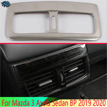 For Mazda 3 Axela Sedan BP 2019 2020 Car Accessories Stainless Steel Plated Armrest Box Rear Air Vent Frame Trim Cover 2024 - buy cheap