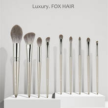 Makeup Brush Luxury Natural Fox Hair 9Pcs Make up Brushes Set Professional Animal Hair Powder Eyeshadow Blending Brush Tool 2024 - buy cheap