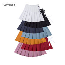 Fashion Women Pleated Skirts High Waist Female Mini Skirt Preppy Style Lace Up Skirt Summer Harajuku Ladies Girls Dance Skirts 2024 - buy cheap