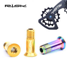 RISK 2pcs M5*14.2 Bicycle Guide Wheel Bolts Hollow Titanium Alloy Bike  Rear Derailleur Fixed Screws Cycling Jockey Wheel Bolt 2024 - buy cheap