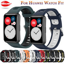 Резиновый ремешок для Huawei Watch Fit, аксессуары для смарт-браслета, высококачественный сменный спортивный ремешок, защитный чехол 2024 - купить недорого
