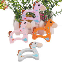 Chenkai-mordedor de caballo de silicona para bebé, sin BPA sensorial para dentición juguete, muñeco de bebé, colgante de Animal de enfermería, 10 Uds. 2024 - compra barato