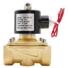 Válvula Solenoide eléctrica G 1/8 "1/4" 3/8 "1/2" 1 "1-3/4" 1-1/4 "1-1/2" 2 ", neumático normalmente cerrado para agua, aceite y aire, AC220V DC12V24V 2024 - compra barato