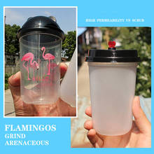 Taza de té desechable con tapa, vaso creativo en forma de U de alta calidad, transparente y bonito, recuerdo de fiesta de cumpleaños y boda, 50 unidades, 500ml 2024 - compra barato