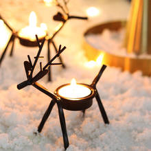 Candelabro de Navidad, farol Vintage de hierro, soporte para velas, decoración de mesa, candelabro, decoración para fiesta familiar 2024 - compra barato