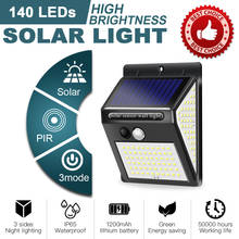 140 LED Solar Light Outdoors PIR Motion Sensor Solar Powered Sunlight Street Solar Lamp for Garden Decoration 2024 - buy cheap