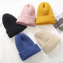 2021 New Winter Hat Women Beanie Hat Knitted Women Thicken Warm Winter Hats For Women Beanies Ladies Soft Winter Cap 2019 2024 - buy cheap