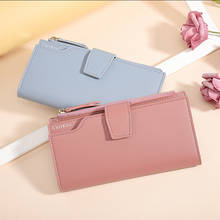 New Ladies Long Wallet Korean Women Zipper Card Holder Case Multifunction 3 Folding Coin Purse Mobile Phone Bag 2024 - buy cheap