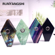 Runyanshi-pipa de fumar de cuarzo Natural, tubo de cristal curativo, Gema de cristal con 3 Filtros de Metal + 1 cepillo, 1 ud. 2024 - compra barato