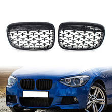 Car Diamond Meteor Style Grille Front Kidney Grill For BMW F20 1 Series 118i 120i 125i 2011 2012 2013 2014 ABS Gloss Black 2024 - buy cheap