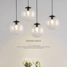 Modern Pendant Lamp Simple Pendant Lights E27 LED Creative Glass Ball Hanging Lamp Nordic For Bedroom Living Room Light  AC220v 2024 - buy cheap