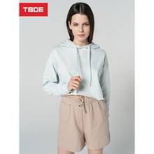 Толстовка с капюшоном TBOE женская 100% Хлопок светло-зеленый