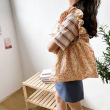 Креативные шикарные женские сумки, Холщовая Сумка-тоут с цветочным принтом, Классическая текстура, для отдыха, многоразовая дорожная сумка через плечо для покупок 2024 - купить недорого