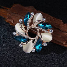 Crystal Rhinestone Brooch Pin Gift Jewelry Ornament Accessories High-Grade Flower Brooch Korean Style Bauhinia Flower Corsage 2024 - buy cheap