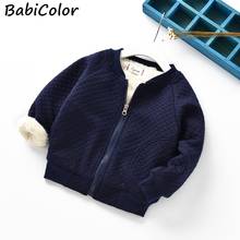 Куртки для малышей BibiCola, зимние куртки для новорожденных мальчиков и девочек, Повседневная Толстая бархатная куртка для малышей, теплая верхняя одежда для малышей 2024 - купить недорого