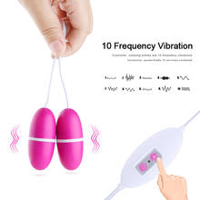 Vibrador de 10 velocidades com controle remoto, exercício vaginal, estimulador de clitóris, brinquedos sexuais para mulheres 2024 - compre barato