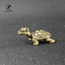 Pure Copper Dragon Turtle Statue Vintage Brass Tortoise Miniatures Figurines Home Decorations Car Ornament Desk Decor 2024 - buy cheap