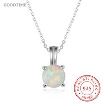 Trendy Silver 925 Jewelry Opal Pendant Necklace 925 Sterling Silver Pendant Necklaces For Women Girl Luxury Jewelry Necklace 2024 - buy cheap