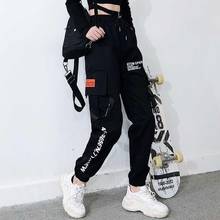 Cargo Pants Women Streetwear Lace up Pants cargo pants Female Ankle Banded Harem Pants Black Hip Hop High Waist Pants trousers 2024 - buy cheap