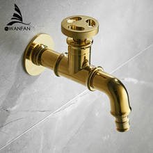 Bibcock Faucet Retro Euro Matte Gold Washing Machine Faucet Toilet Mop Small Faucet Wall Mount Outdoor Garden Tap 20i04K 2024 - buy cheap