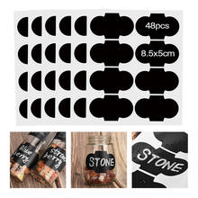 48pcs Kitchen Spices Stickers for Storage Bottles Jar Jam Labels Jars Stickers Waterproof Spice Sticker Blackboard Label Tags 2024 - buy cheap