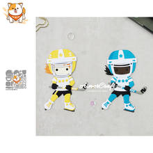 Girl ice hockey Metal Cutting Dies Mold Knife Scrapbooking Stencil DIY Embossing Craft Die Cuts Card Making New Dies For 2020 2024 - buy cheap