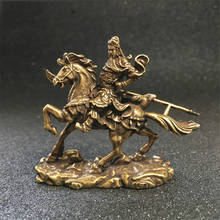 Brass Chinese God of Wealth Riding Horse Guan Gong Statue Home Decoration Accessories Copper Office Desk Decor Buddha Ornaments 2024 - buy cheap