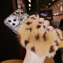 Furry Rabbit Hair Fur DIY Bling Rhinestone Diamond Case Cover For Samsung Galaxy Note 20 10 9 8 S21 S20 Ultra FE S10/9/8 Plus 2024 - buy cheap