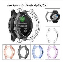 For Garmin Fenix 6 6S 6X Soft Crystal Clear TPU Protector Case Cover Frame Smart watch accessories Fenix6 Fenix6X Shell 2024 - buy cheap