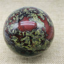 Bola de esfera de cristal de cuarzo, piedra de sangre de dragón Natural, curación, 65-70mm 2024 - compra barato