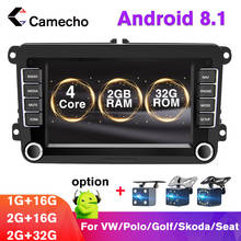 Camecho-Radio con GPS para coche, reproductor Multimedia con Android 8,1, 2DIN, 9 pulgadas, 2G + 32G, para VW, Passart, Polo, Golf, Skoda, Seat, Touran 2024 - compra barato