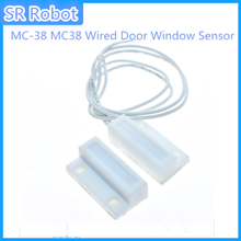 Sensor de ventana y puerta con cable MC38, interruptor N/O de alarma magnética de 330MM de longitud, 100V CC, normalmente cerrado, NC, para seguridad en el hogar, bricolaje, 10 pares, MC-38 2024 - compra barato