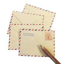 Envelope de viagem estilo britânico, envelope mini retrô vintage para mini cartão postal pequeno presente ano novo 2024 - compre barato