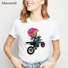 Roupas femininas 2021 legal dublê menina passeios motocycle camiseta dos desenhos animados femme verão topo feminino hip hop punk camiseta hipster tshirt 2024 - compre barato