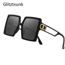 Glitztxunk-gafas de sol cuadradas para mujer, lentes de sol cuadradas de diseñador de lujo, Retro, a la moda, clásicas, UV400, 2021 2024 - compra barato