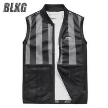 New Design Summer Vest Men Casual Vests Striped Sleeveless Jacket Men Mesh Breathable Outdoor Fishing Waistcoat Big Size S-5XL 2024 - buy cheap