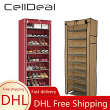 CellDeal пыленепроницаемый портативный стальной Штабелируемый многоярусный шкаф для хранения нетканых материалов органайзер для обуви стойка для хранения обуви 2024 - купить недорого