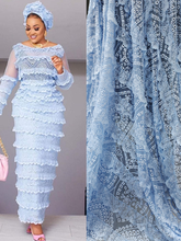 Telas de encaje bordado de malla, vestido de fiesta nigeriano, costura de encaje francés, encajes de tul, novedad de 2020 2024 - compra barato