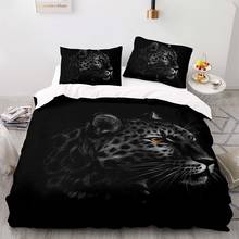 3D Printed Cheetah Pattern Bedding Set,US Size 228×228 Duvet Cover Set With Pillowcase,Black Quilt Cover,King Size Blanket Cover 2024 - buy cheap