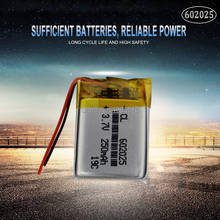 Batería recargable de polímero de litio 3,7, 250 V, 602025 mAh, li-po, para Mp3, MP4, MP5, GPS, PSP, DVR, bluetooth, celdas li-po móviles 2024 - compra barato