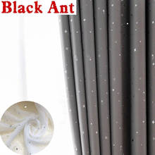 Grey Silver Shining Star Blackout Curtain for Baby Kids Bedroom White Sheer Voile Living Room Window Treatment Home Decor WP123H 2024 - buy cheap