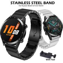 Correa de acero inoxidable para Huawei Watch GT GT2 46mm /Honor Magic /GT, pulsera de reloj activa de 22mm para gt 2/Samsung Gear S3 2024 - compra barato