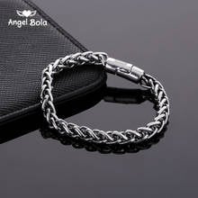 Pop Punk Rock Style Round Chain Link Bangle To Women Jewelry Cool High Quality Ancient Silver color Buddha Bracelet Wristband 2024 - buy cheap