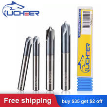 UCHEER 1pc/set Solid Carbide  Inner R Angle End Mill 2/4 Flutes CNC Milling Cutter Chamfering Router Bit 2024 - buy cheap