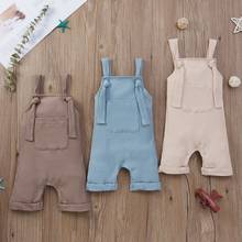 0-24M Casual Newborn Baby Boy Girl Solid Color Sleeveless Strap Cotton Romper Jumpsuit One Pieces Summer Clothes 2024 - buy cheap