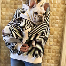 Algodão listrado bulldog francês hoodies roupas para cães pequenos pais-animais de estimação roupas conjunto para chihuahua roupas pug traje 2024 - compre barato